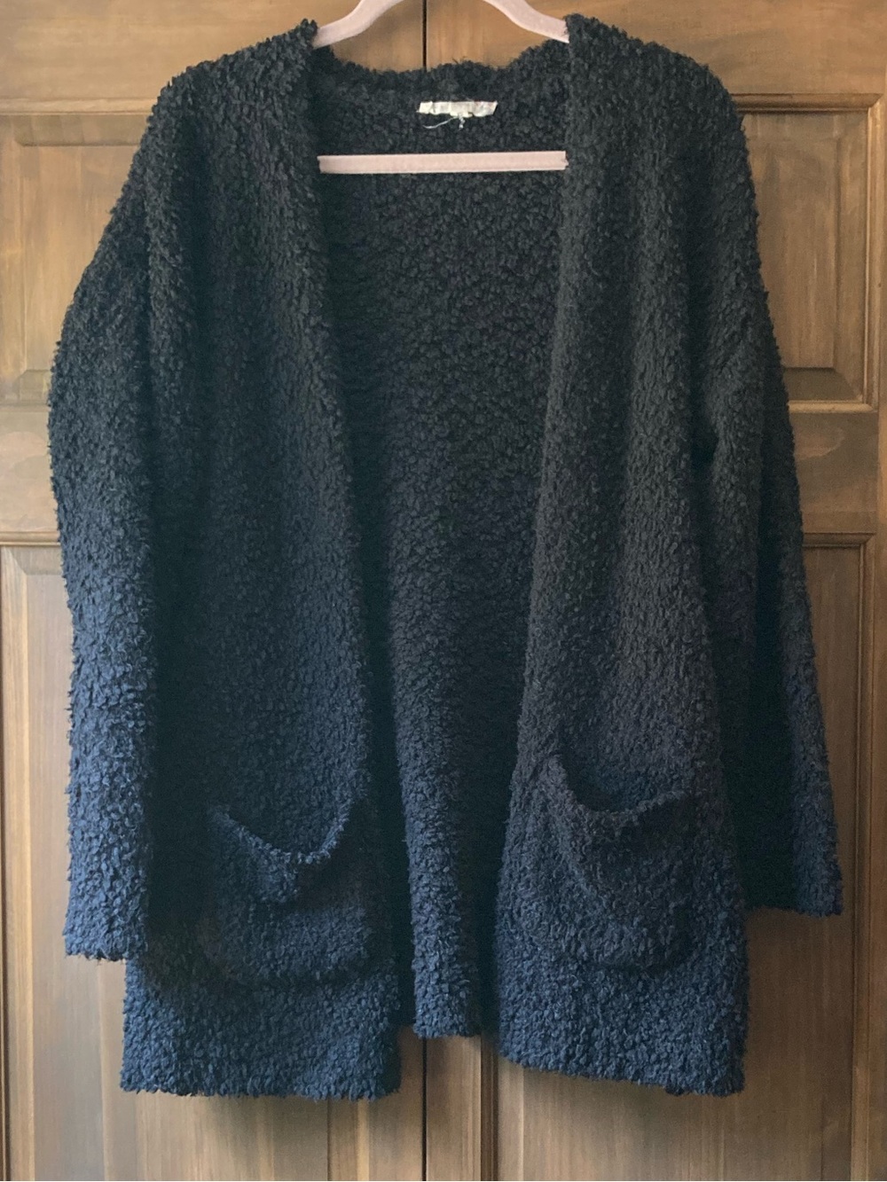 Casual Pink Republic Black Slouchy Open Cardigan XL
